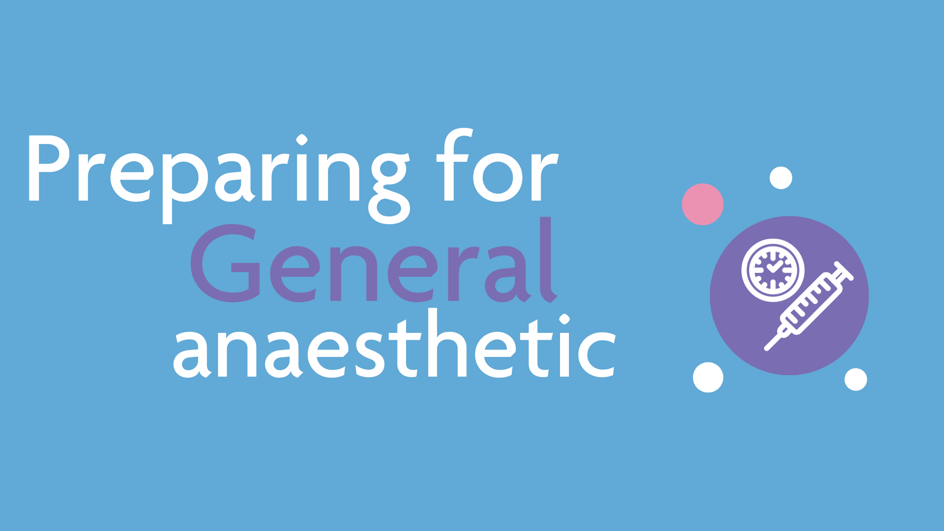 General anaesthetic preparation